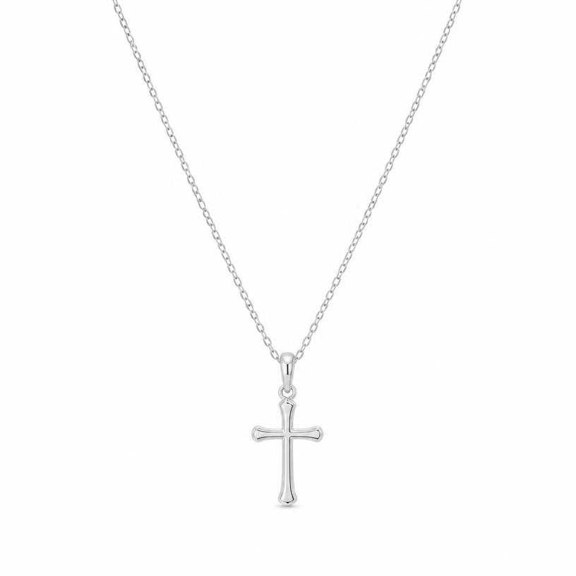 Generated item image of silver cross pendant metal necklace