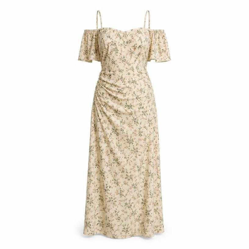 Generated item image of relaxed cream floral maxi dress