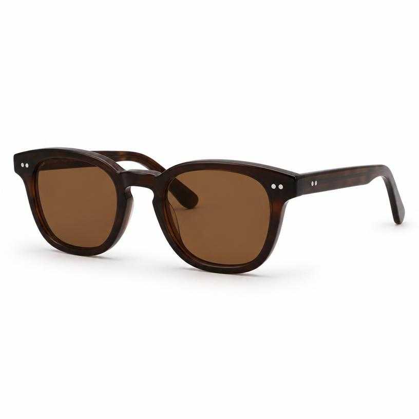 Generated item image of dark brown tinted lenses acetate-like frame glasses