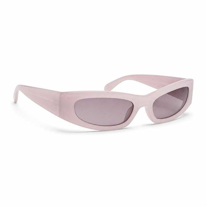 Generated item image of pink narrow wraparound acetate sunglasses