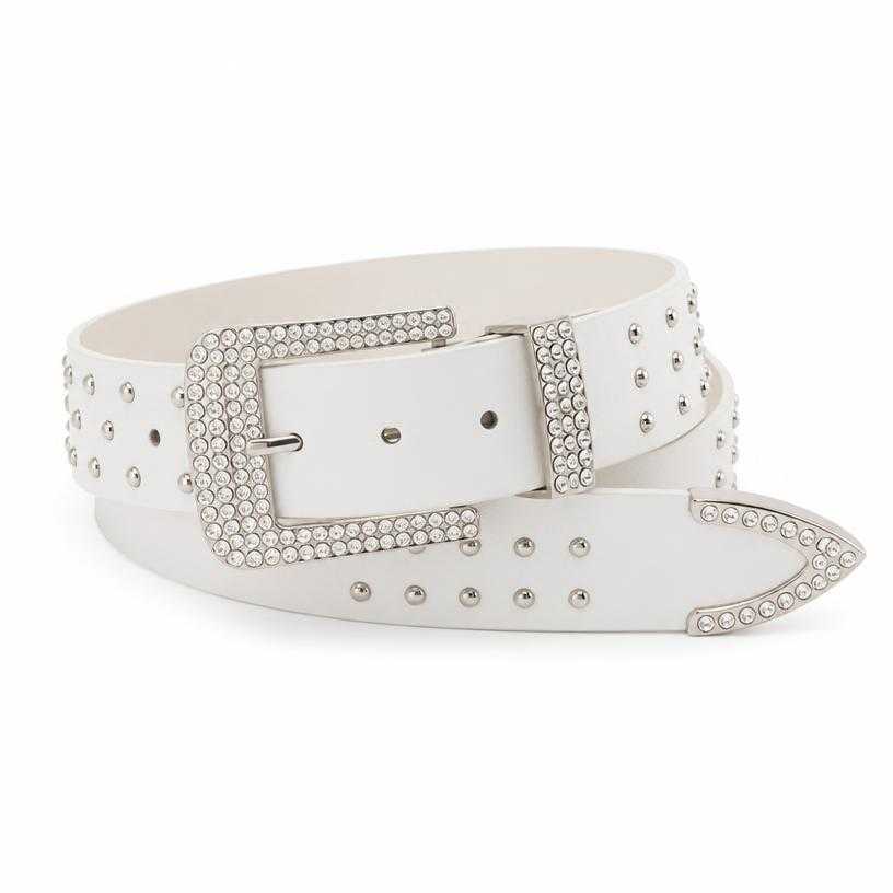 Generated item image of white and silver studded belt