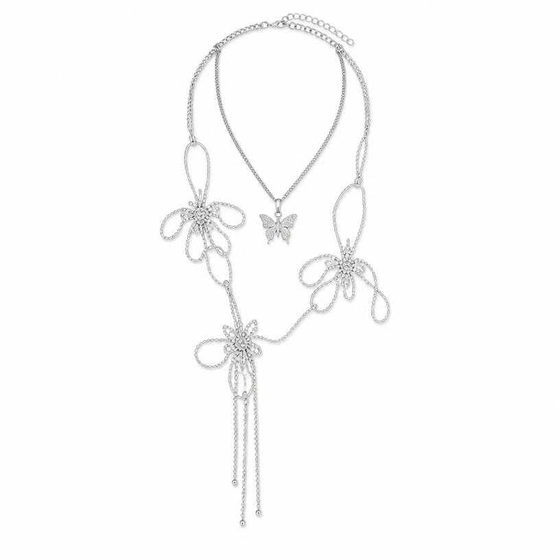 Generated item image of silver layered metal necklaces