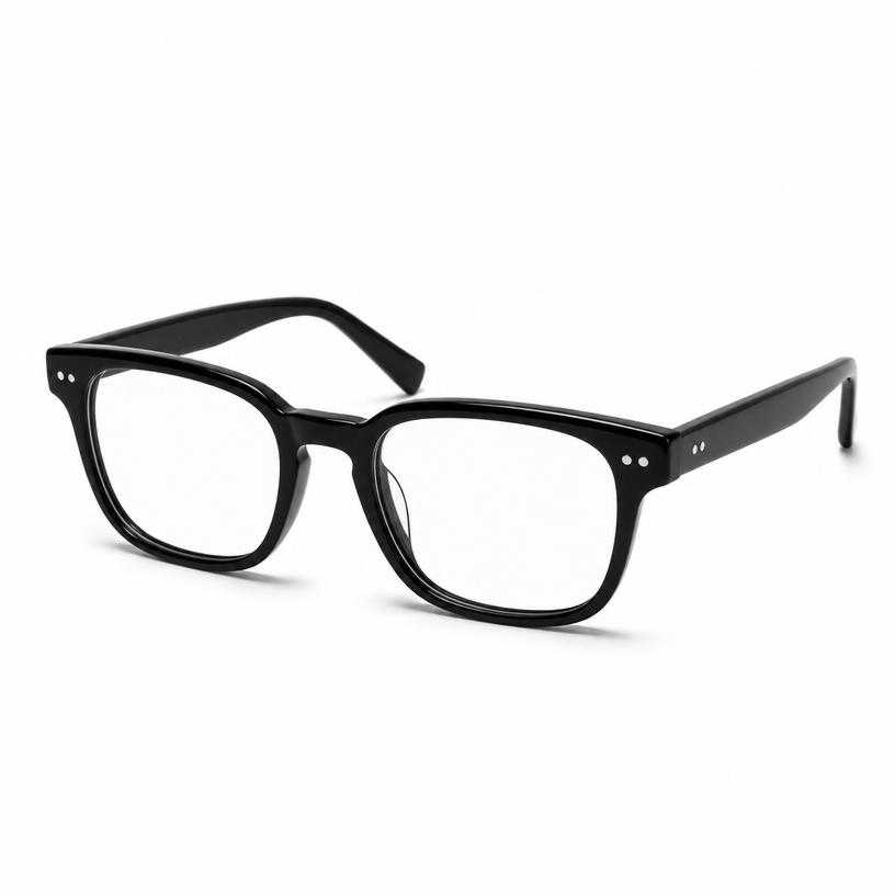 Generated item image of black clear-lens glasses