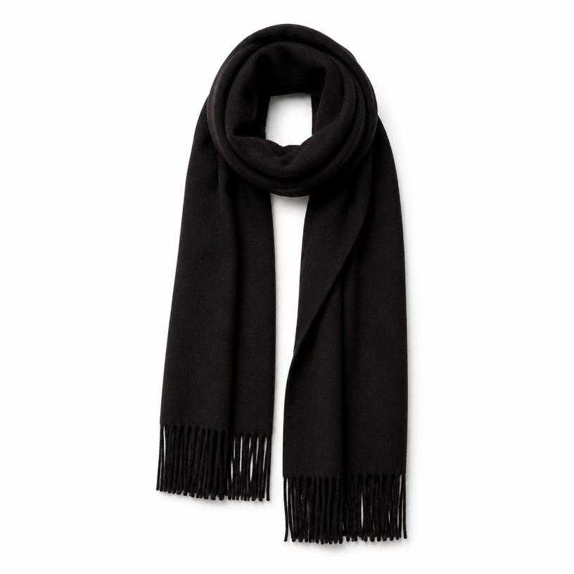 Generated item image of black soft woven scarf