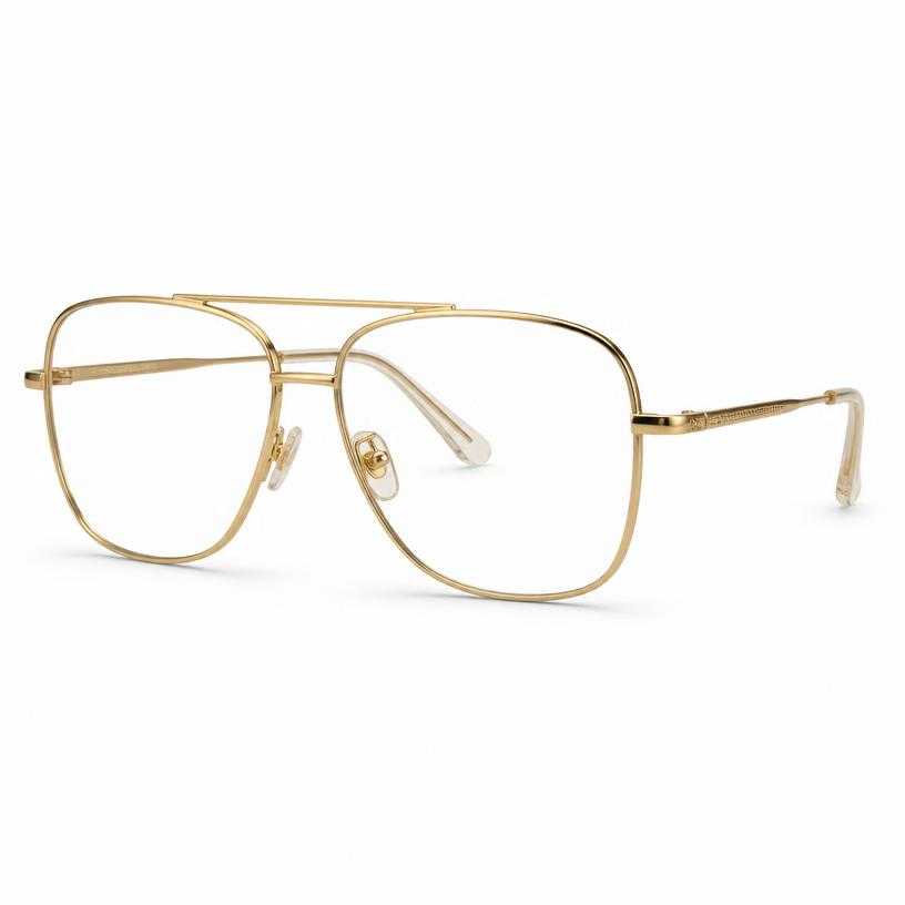 Generated item image of gold aviator frame metal eyeglasses