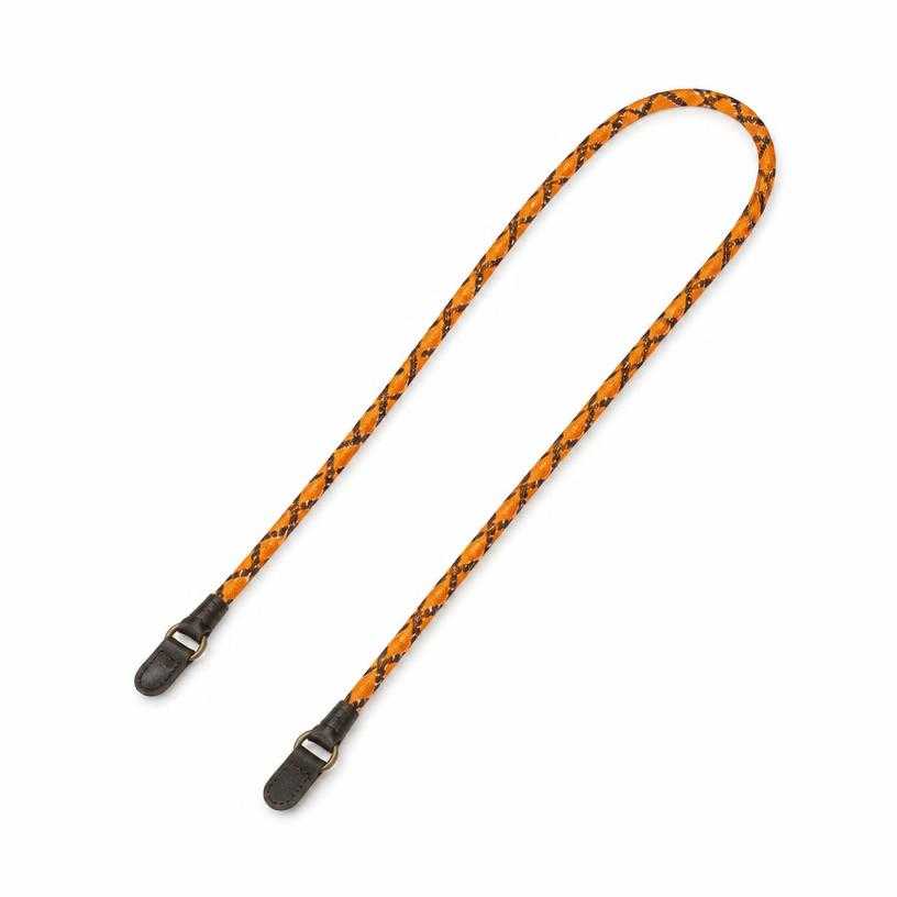 Generated item image of orange and dark brown thin woven strap crossbody strap