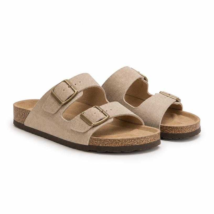 Generated item image of relaxed beige double-strap sandals