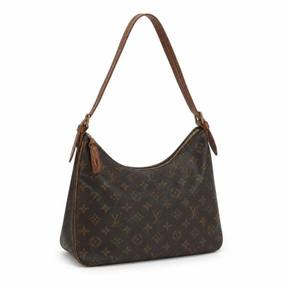 dark brown monogram shoulder bag