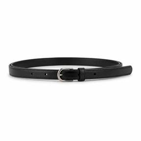 fitted black narrow belt