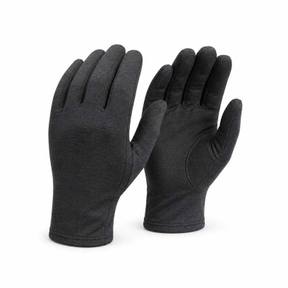 fitted dark grey lightweight technical fabric gloves