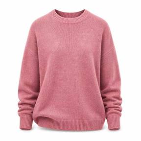 relaxed muted pink knit sweater