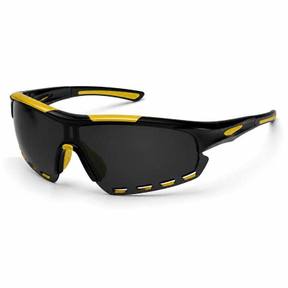 fitted black sport-wrap plastic frame sunglasses