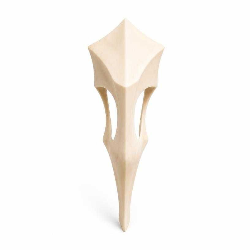 ivory sculptural face adornment
