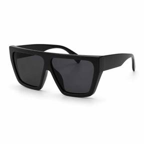 black angular geometric sunglasses