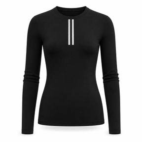 fitted black crew neckline top