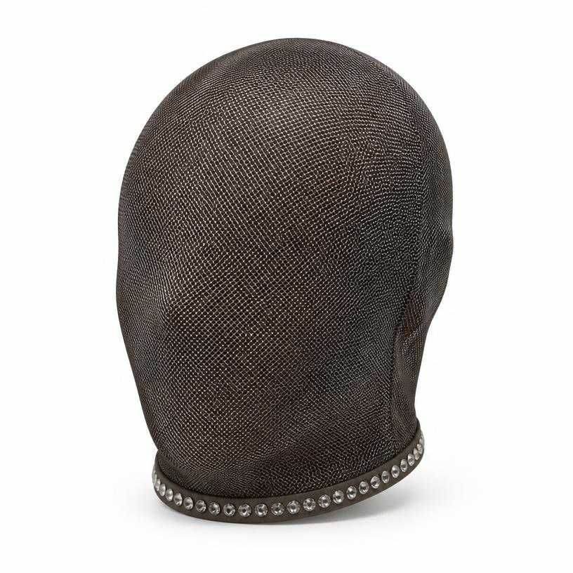 fitted black brown full-face fine mesh face covering