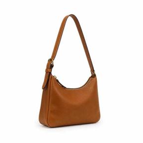 brown small leather shoulder bag