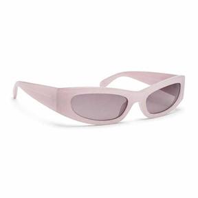 pink narrow wraparound acetate sunglasses