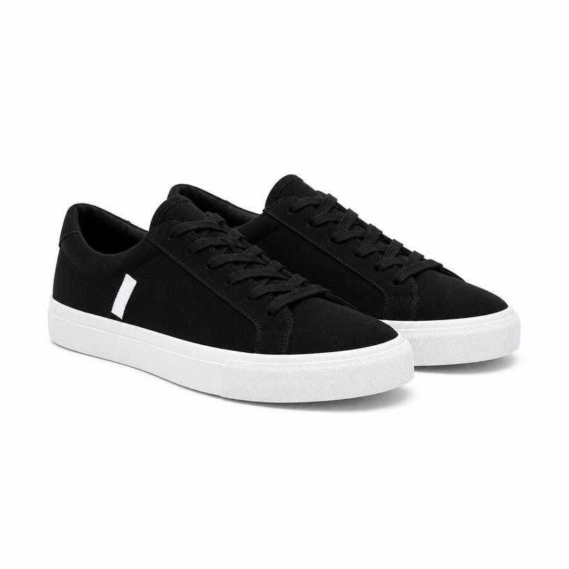 black low-top sneakers