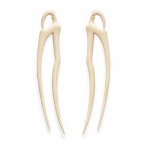 ivory sculptural statement earrings