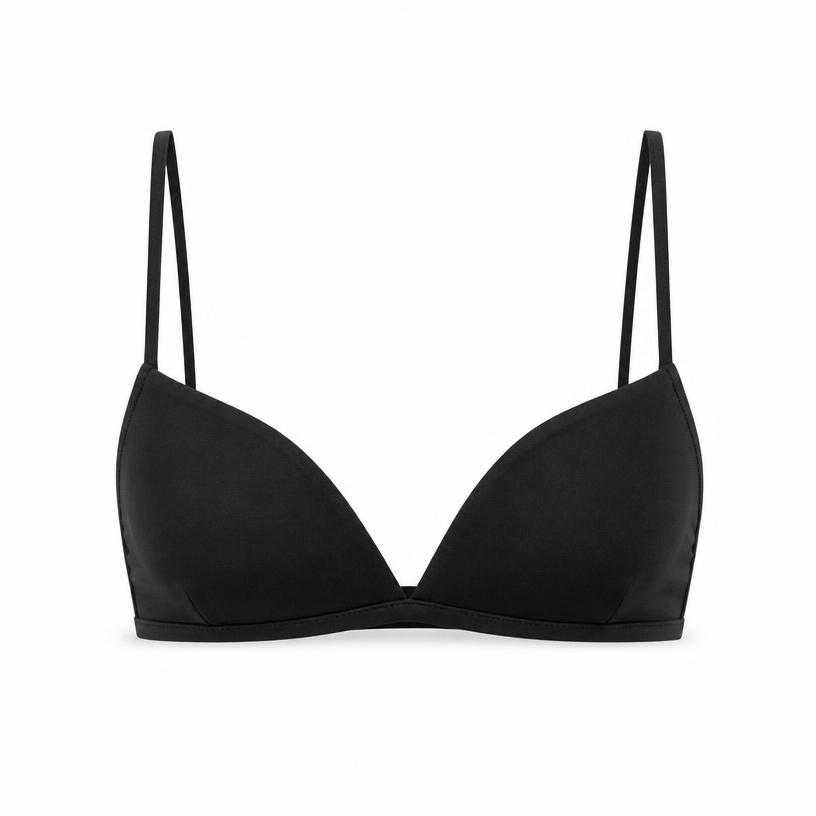 fitted black bra top