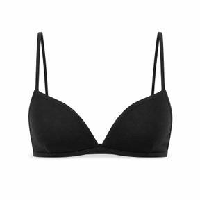 fitted black bra top