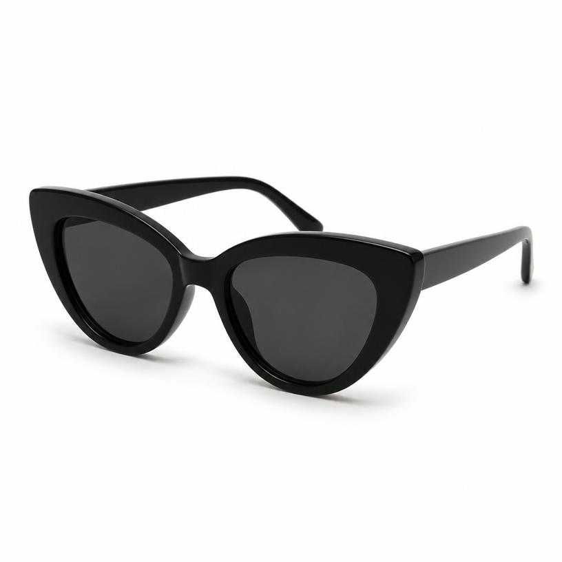 black cat-eye acetate sunglasses