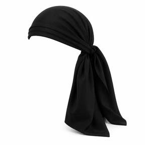 black draped tail headscarf