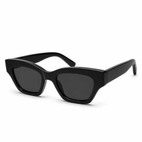 black angular frame acetate sunglasses